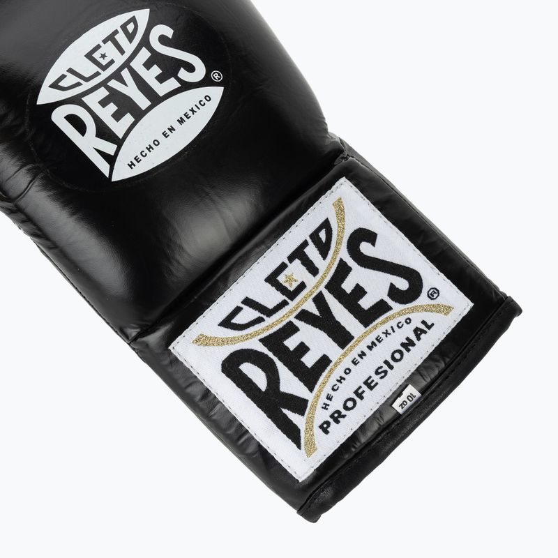 Mănuși de box Cleto Reyes Thumb in Cow Leather black/silver 6