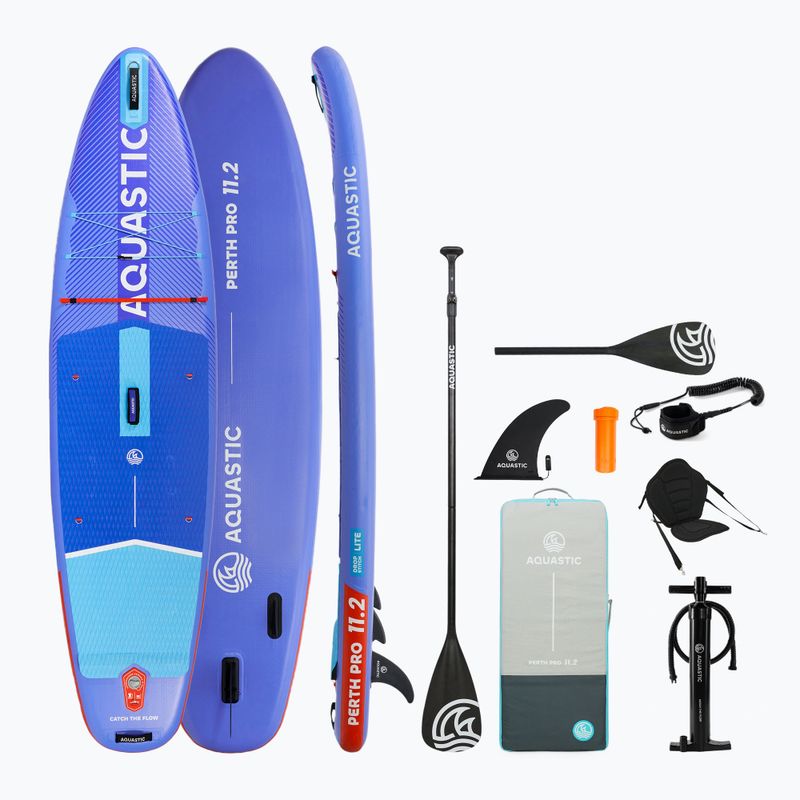 Placă SUP AQUASTIC Perth Pro 11'2" albastru