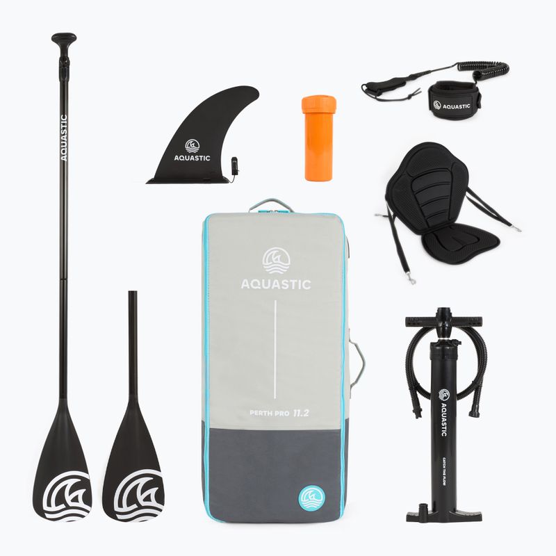 Set placă SUP gonflabilă AQUASTIC Perth Pro 11'2" all-round blue 20