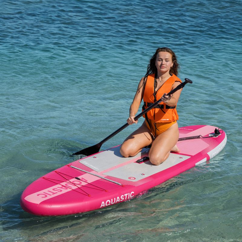 Set placă SUP gonflabilă AQUASTIC Compact 9'6" pink 18