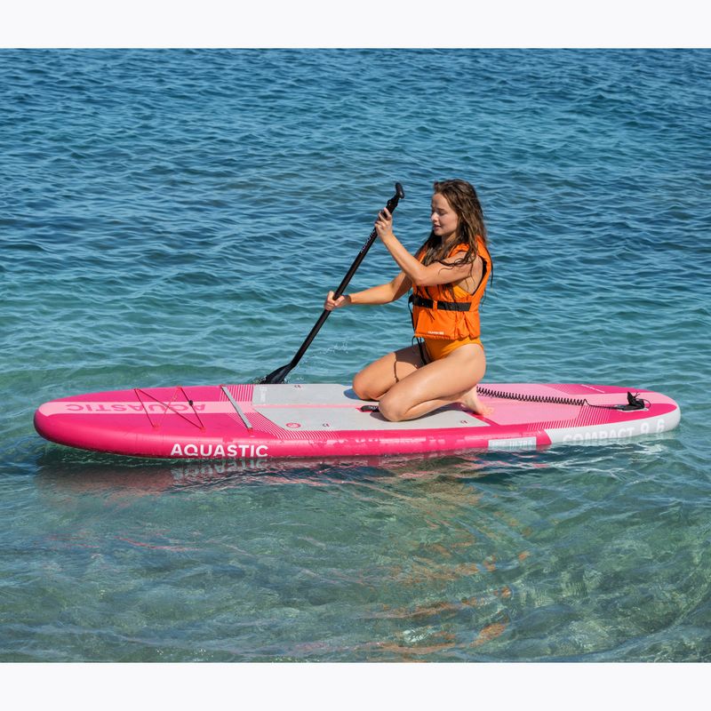 Set placă SUP gonflabilă AQUASTIC Compact 9'6" pink 19