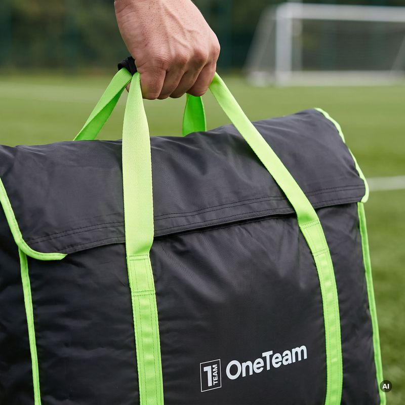 Geantă pentru transportul porții OneTeam Swiftgoal 120 x 70 cm black/green 5