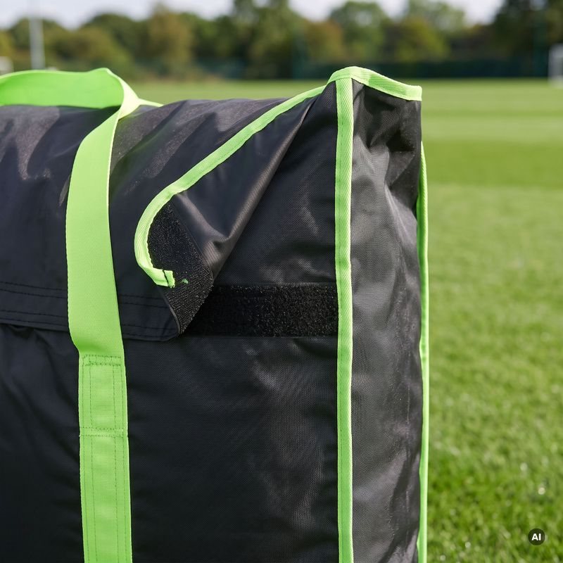 Geantă pentru transport poartă OneTeam Swiftgoal 180 x 120 cm negru/verde 5