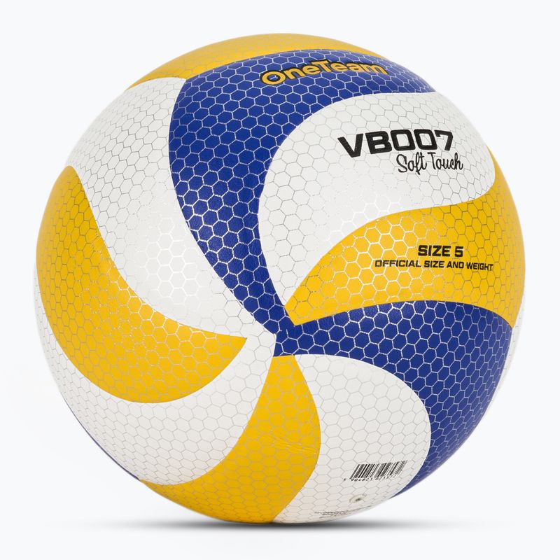 Minge de volei OneTeam VB007 yellow/blue/white size 5 2