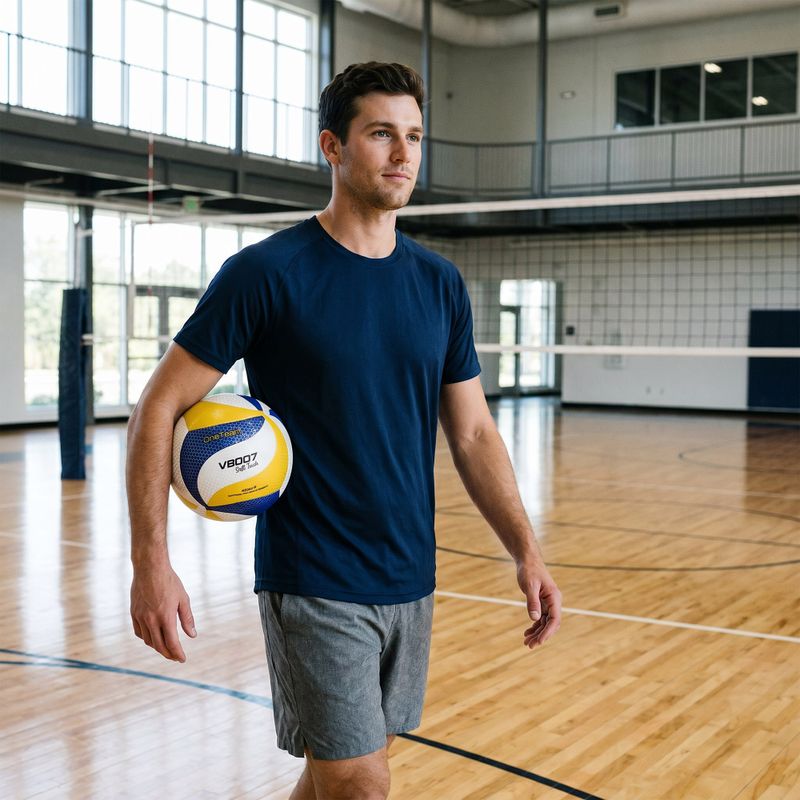 Minge de volei OneTeam VB007 yellow/blue/white size 5 5