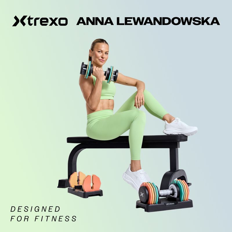 Set de haltere reglabile XTREXO 2 x 5 kg multicolor 2