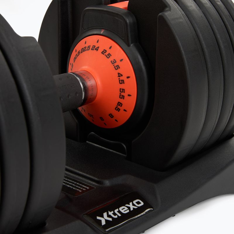Ganteră reglabilă XTREXO 24kg EVO black 5