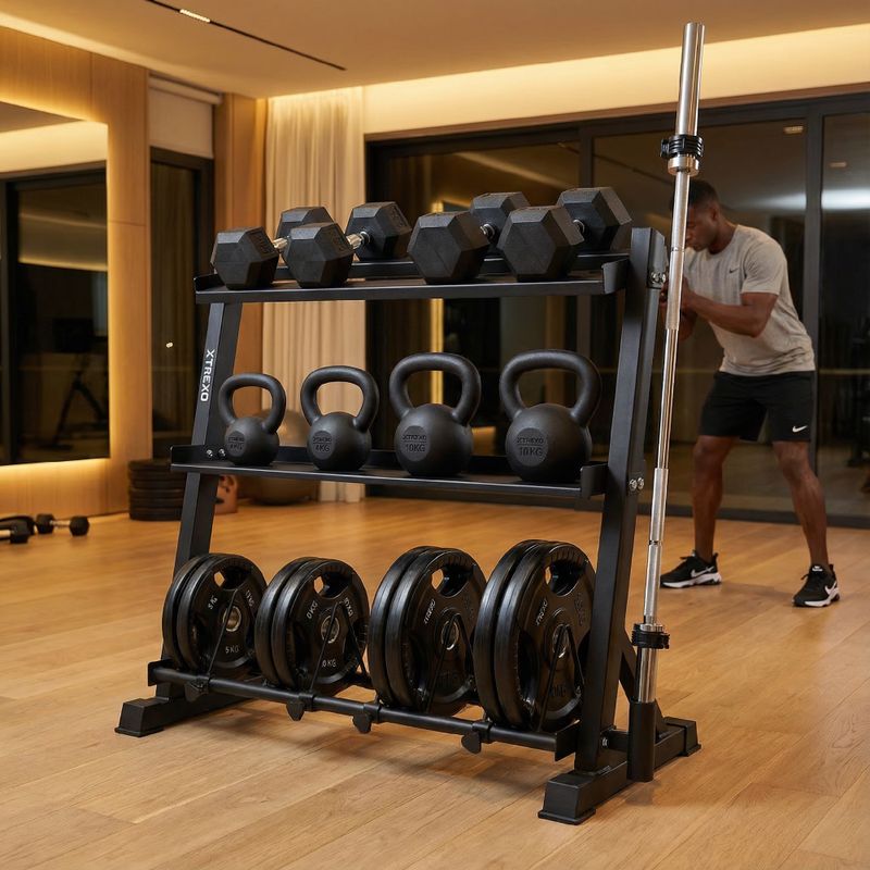 Suport XTREXO Complex Gym Storage black 3