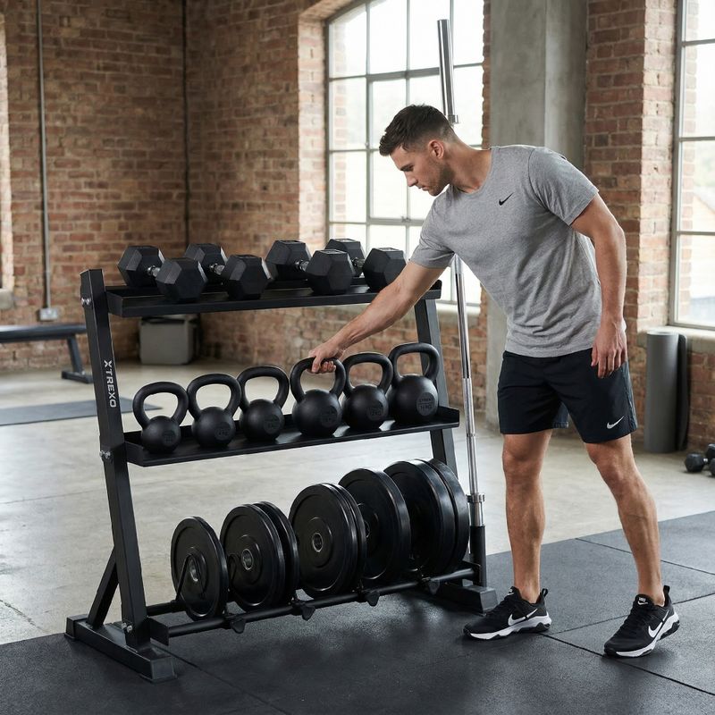 Suport XTREXO Complex Gym Storage black 4