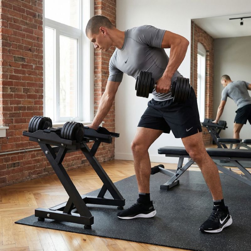 Suport pentru gantere reglabile XTREXO black 5