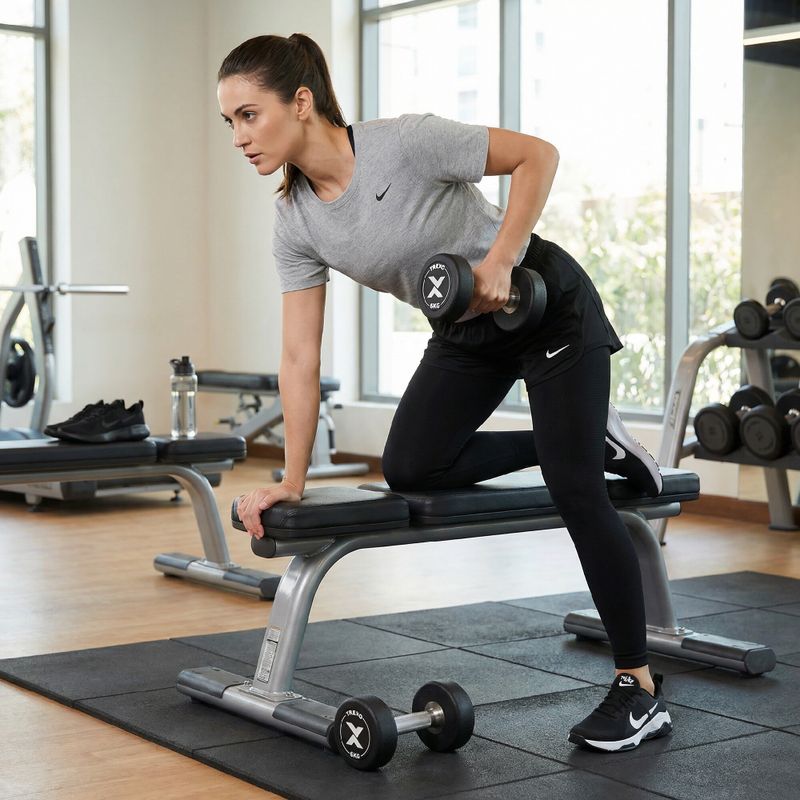 Gantera din fontă cauciucată XTREXO Pro 6 kg black 6