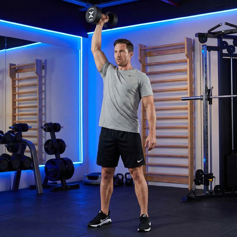 Gantera din fontă cauciucată XTREXO Pro 12 kg black 6