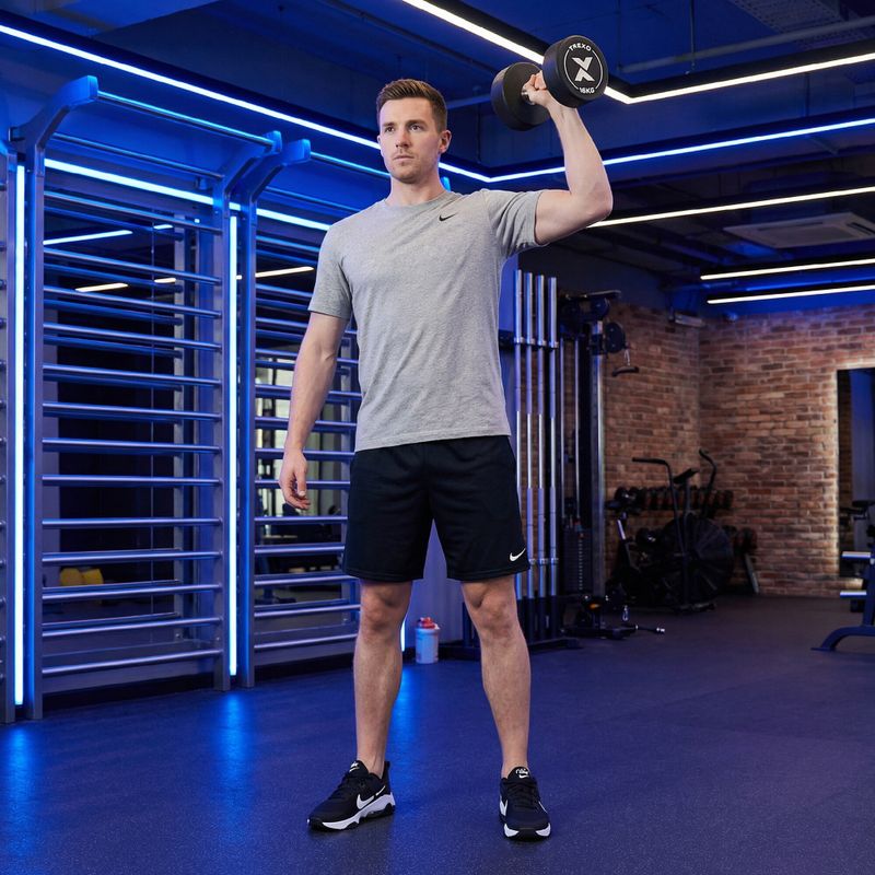 Gantera din fontă cauciucată XTREXO Pro 16 kg black 6