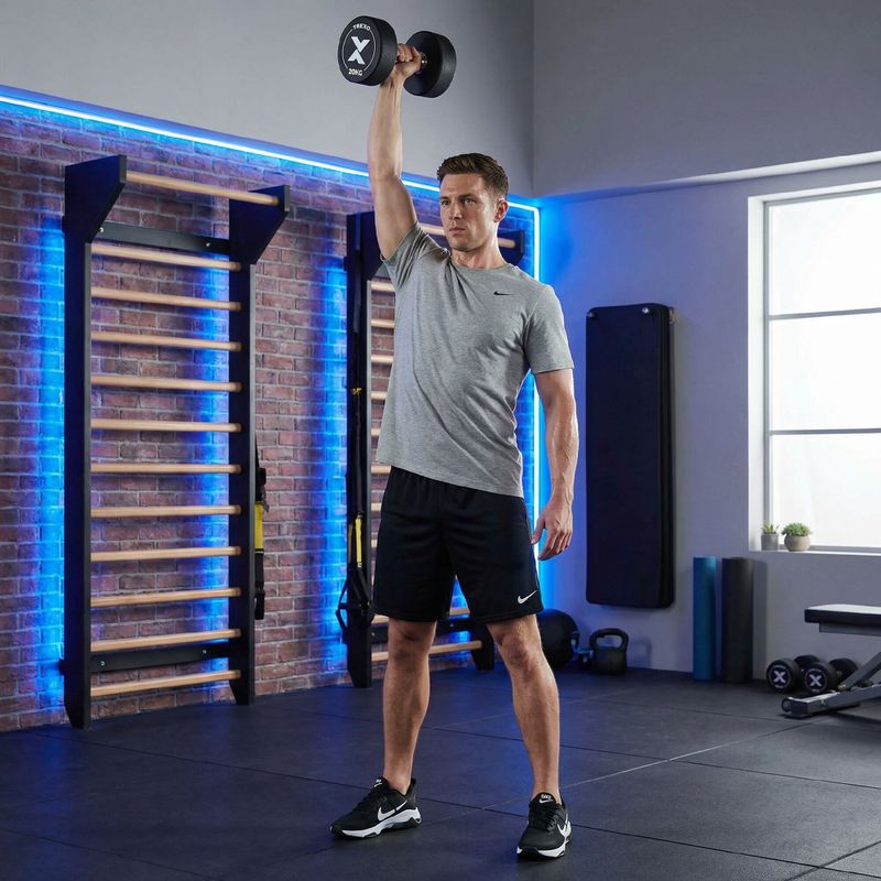 Gantera din fontă cauciucată XTREXO Pro 20 kg black 6