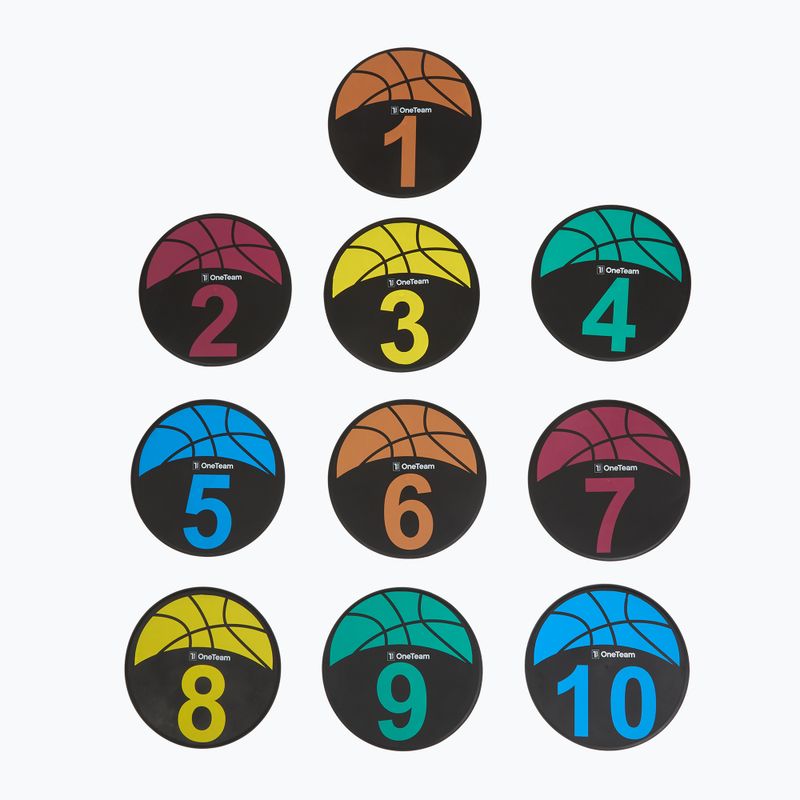 Marcatoare de antrenament OneTeam TRF08 10 pcs BASKET black 3