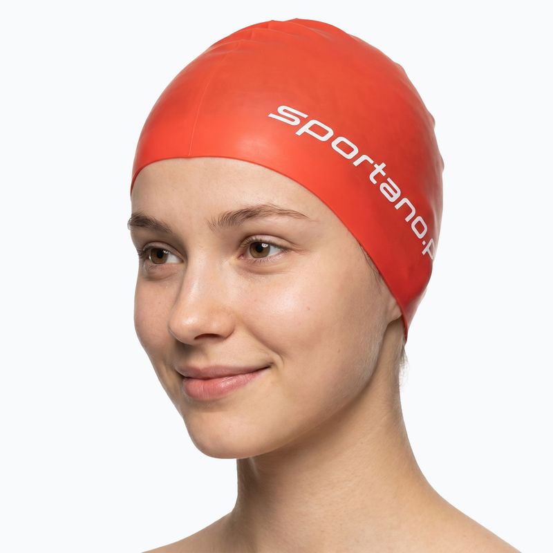 Cască înot SPORTANO silicone orange 2