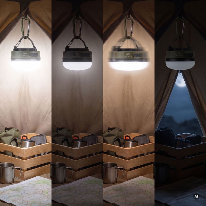 Lampa de camping KADVA Suno verde 4