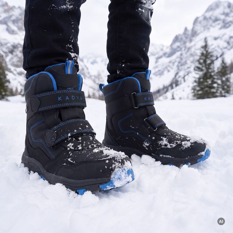 Ghete de iarnă pentru copii KADVA Snowey Mid WP negru 5