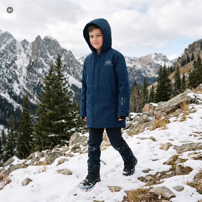 Ghete de iarnă pentru copii KADVA Snowey Mid WP negru 7