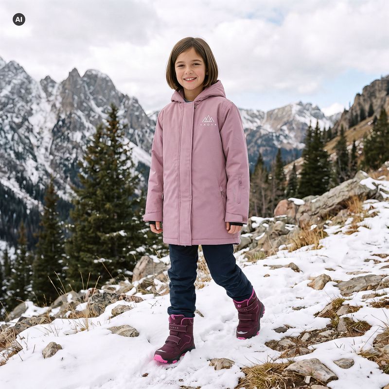 Cizme de zăpadă pentru copii KADVA Snowey Mid WP roz 5