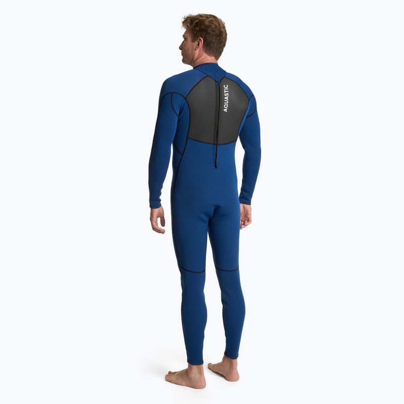 Costum de surfing pentru bărbați AQUASTIC din neopren 3/2 mm WAVEY 3/2 bleumarin 3