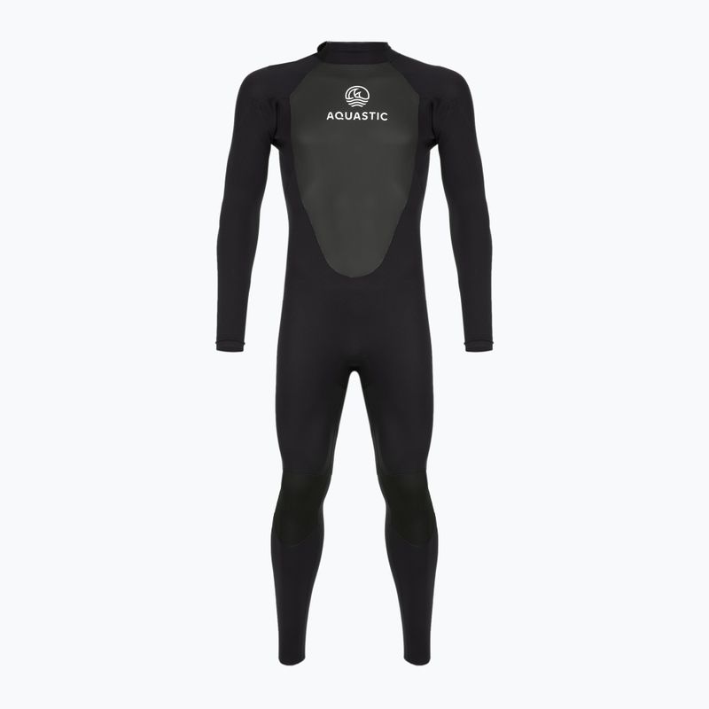 Costum de surfing pentru bărbați AQUASTIC din neopren 4/3 mm WAVEY negru 10