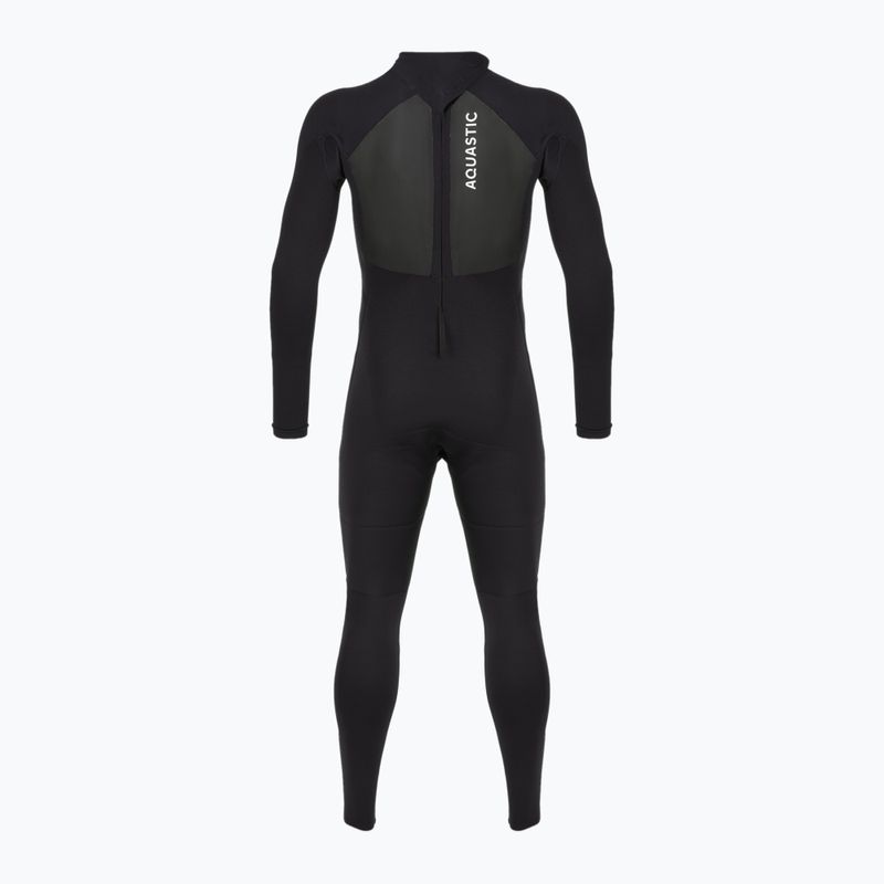 Costum de surfing pentru bărbați AQUASTIC din neopren 4/3 mm WAVEY negru 11