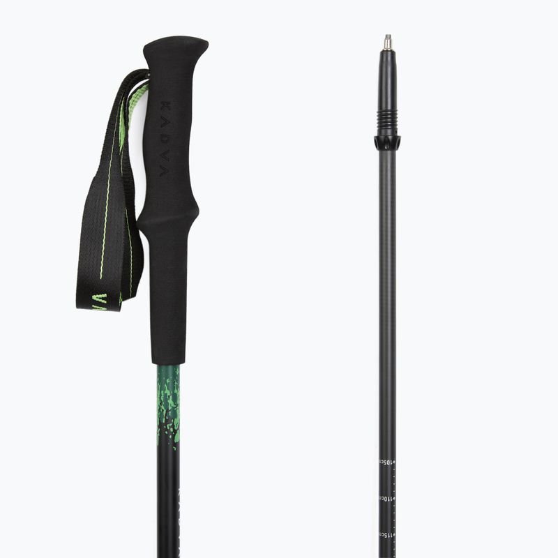 Bețe de trekking KADVA Torre reglabile din carbon verde 3