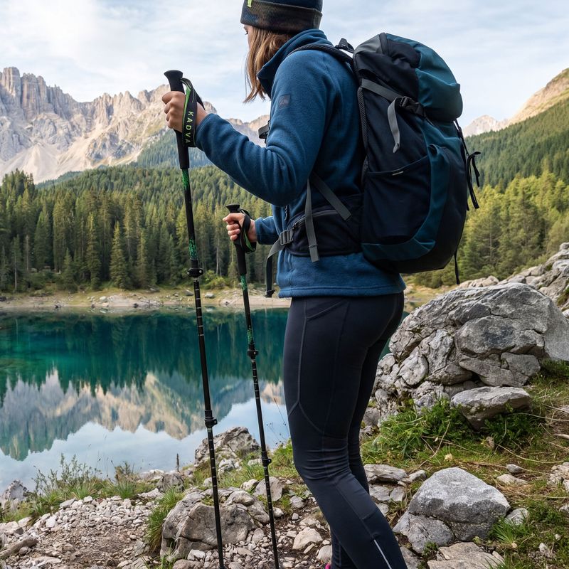 Bețe de trekking KADVA Torre adjustable carbon green 10