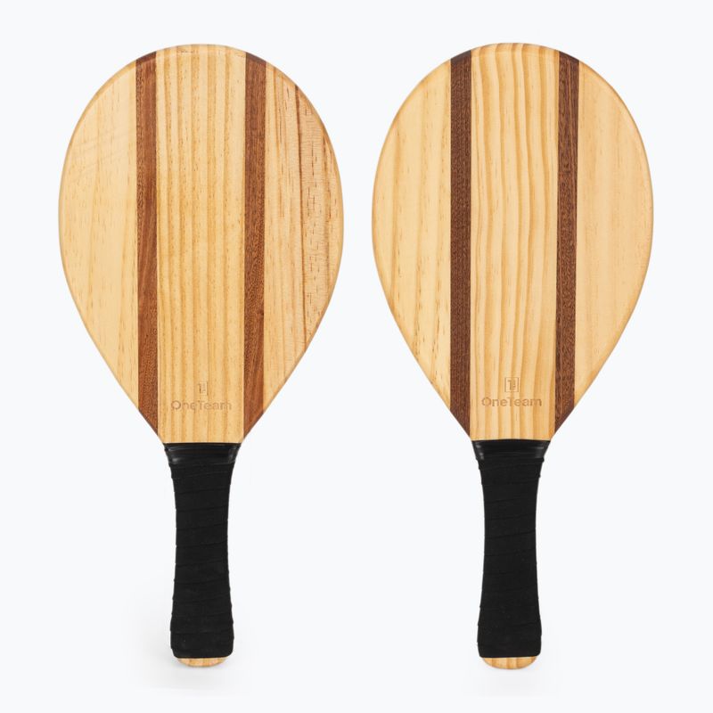 Set de tenis de plajă OneTeam Beach Play maro 2