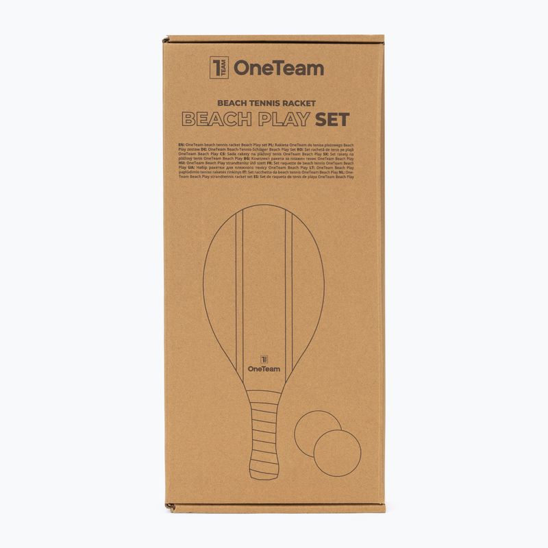 Set de tenis de plajă OneTeam Beach Play maro 10