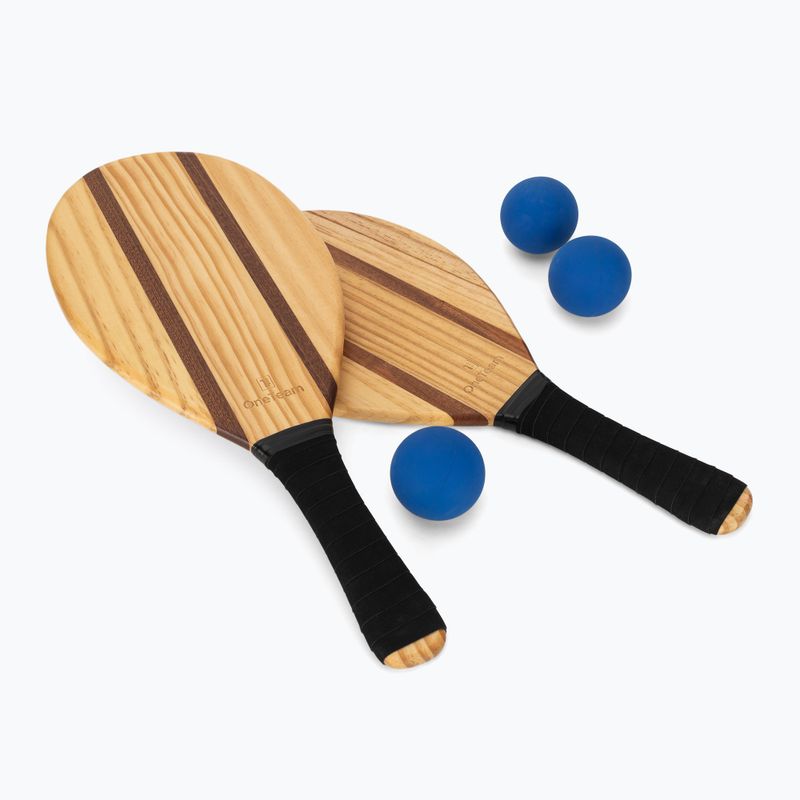 Set de tenis de plajă OneTeam Beach Play maro 11