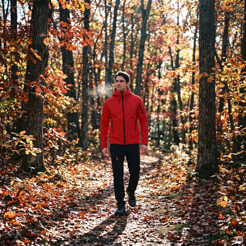 Hanorac trekking pentru bărbați KADVA Arix WP 5K/3K softshell hibrid roșu 5