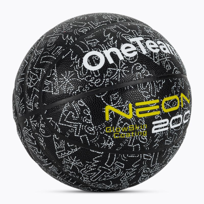 Minge de baschet OneTeam Black neon size 7 2