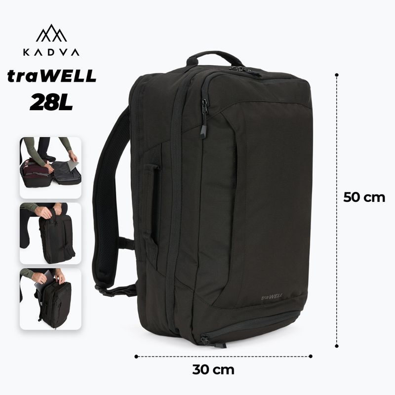 Rucsac turistic KADVA traWELL 28 l negru 2