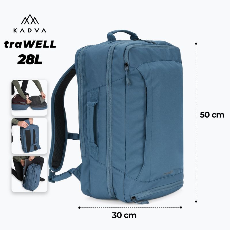 Rucsac turistic Kadva traWELL 28 l granatowy 2
