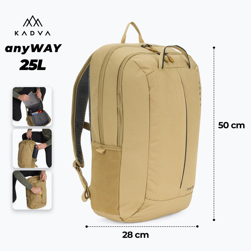 Rucsac turistic Kadva anyWAY 25 l piaskowy 2