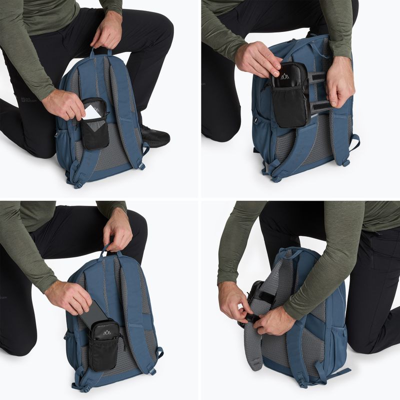 Borsetă turistică Kadva Polypore​ buzunar mobil neagră 2