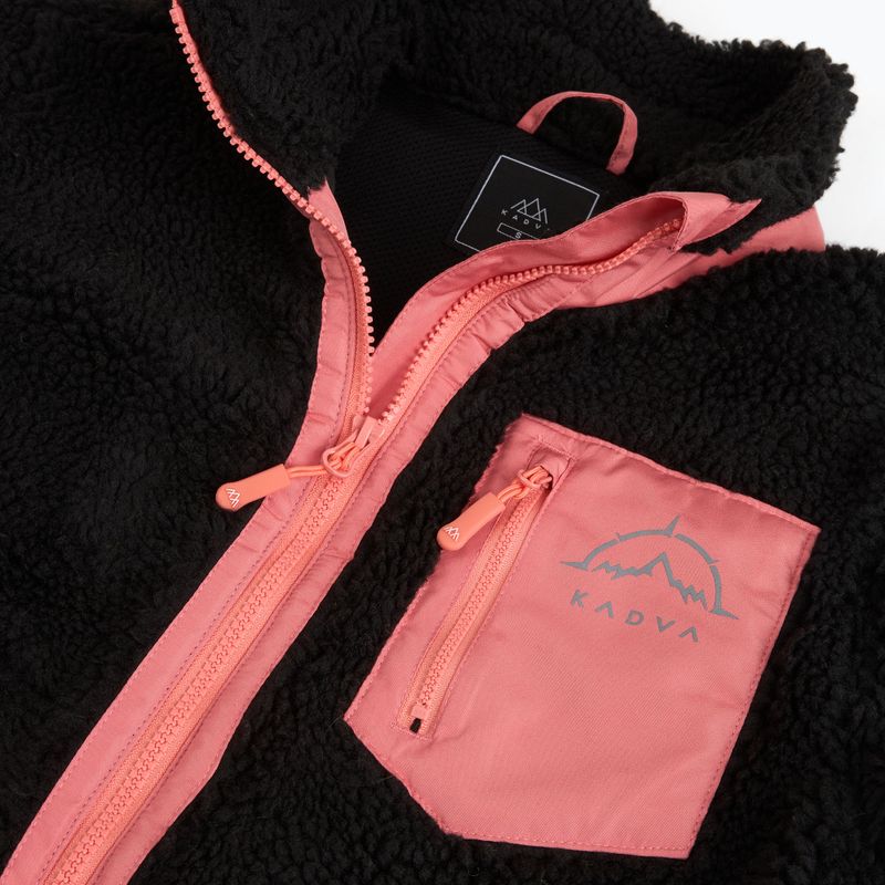 Bluză fleece pentru femei KADVA Rodvik WMNS Antracytowy/Szary/Różowy 3