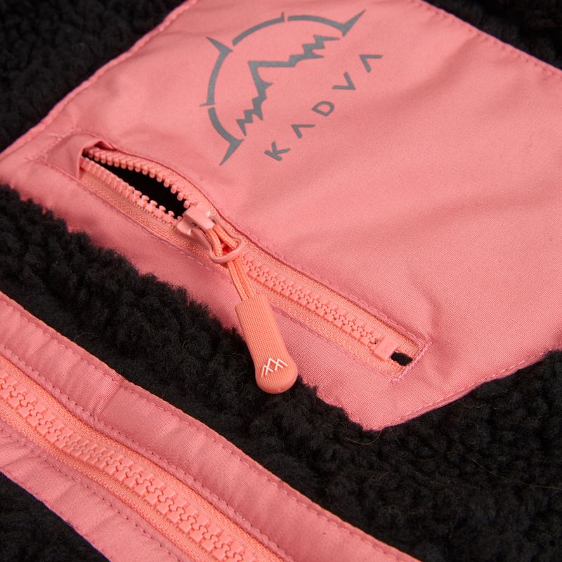 Bluză fleece pentru femei KADVA Rodvik WMNS Antracytowy/Szary/Różowy 4