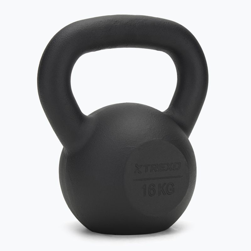 Kettelbell din Fontă TREXO 16kg negru