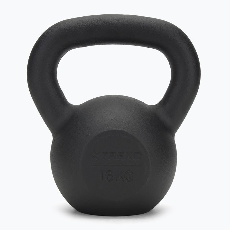 Kettelbell din Fontă TREXO 16kg negru 2