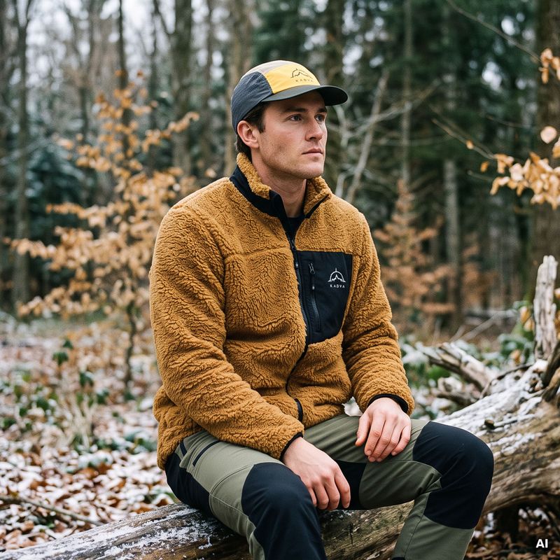 Hanorac fleece bărbați KADVA Rodvik maro 10