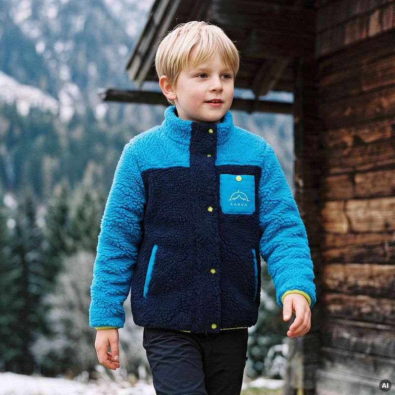 Hanorac fleece pentru copii KADVA RODVIK KDB albastru 11
