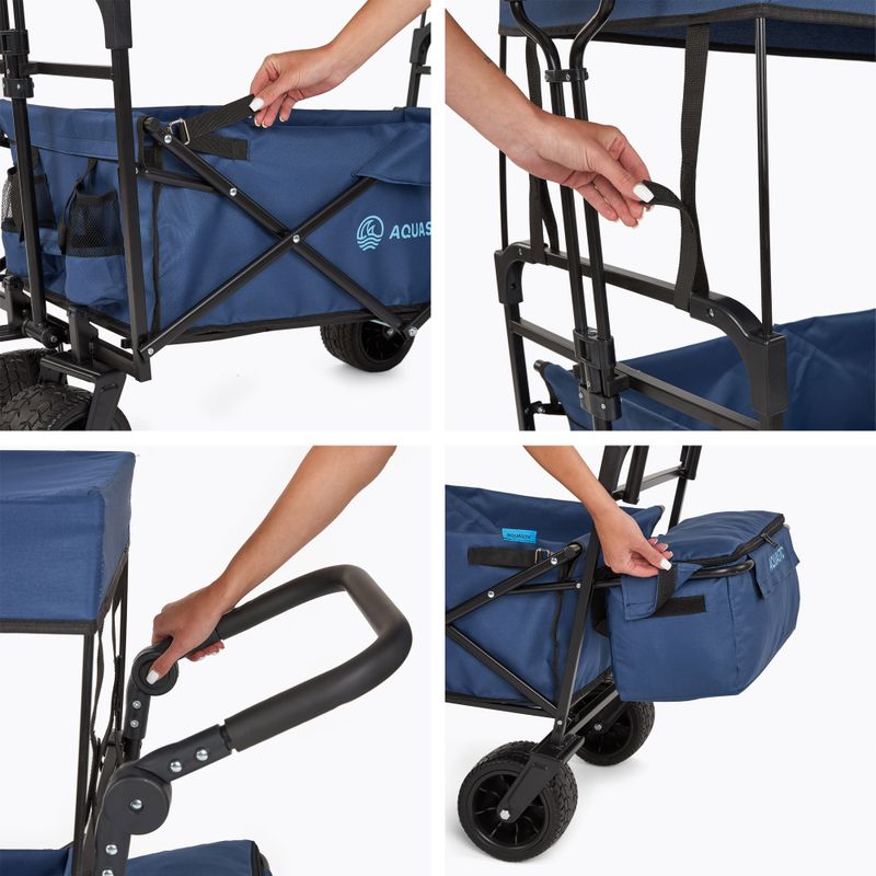Cărucior de transport AQUASTIC Cart albastru 7