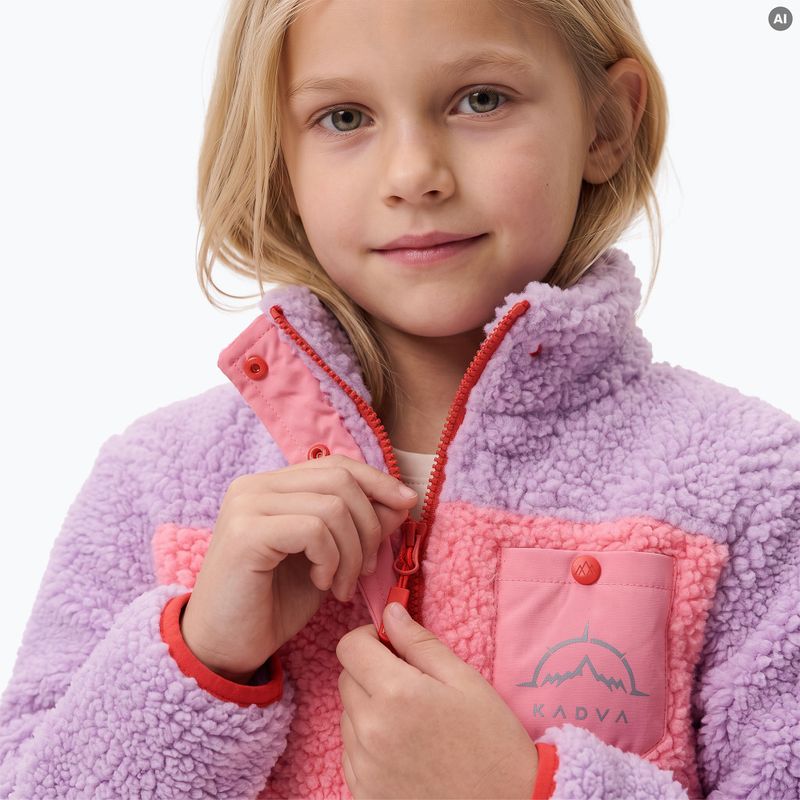 Hanorac fleece pentru copii KADVA RODVIK KDG roz 7