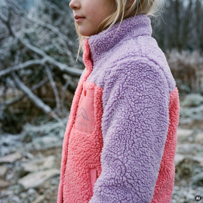 Hanorac fleece pentru copii KADVA RODVIK KDG roz 12