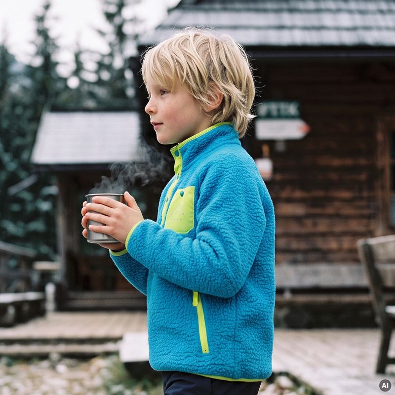 Hanorac fleece pentru copii KADVA RODIA KDB albastru 11