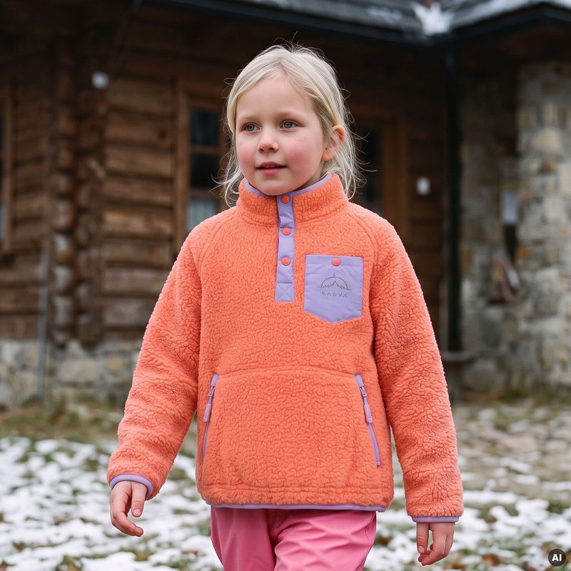 Bluza polar pentru copii KADVA RODIA KDG portocaliu 11
