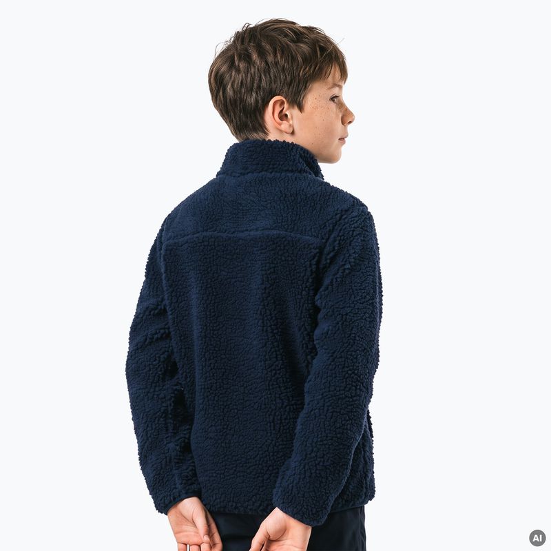 Hanorac fleece pentru copii KADVA Rodvik JR albastru închis 2